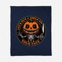 Smiling Creepy Pumpkin-None-Fleece-Blanket-Studio Mootant