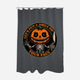 Smiling Creepy Pumpkin-None-Polyester-Shower Curtain-Studio Mootant