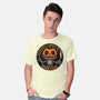 Smiling Creepy Pumpkin-Mens-Basic-Tee-Studio Mootant