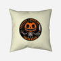 Smiling Creepy Pumpkin-None-Removable Cover w Insert-Throw Pillow-Studio Mootant