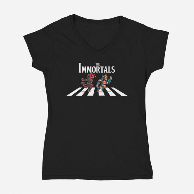 The Immortals-Womens-V-Neck-Tee-2DFeer