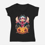 Sweet Pumpkin Experiment-Womens-V-Neck-Tee-Vallina84