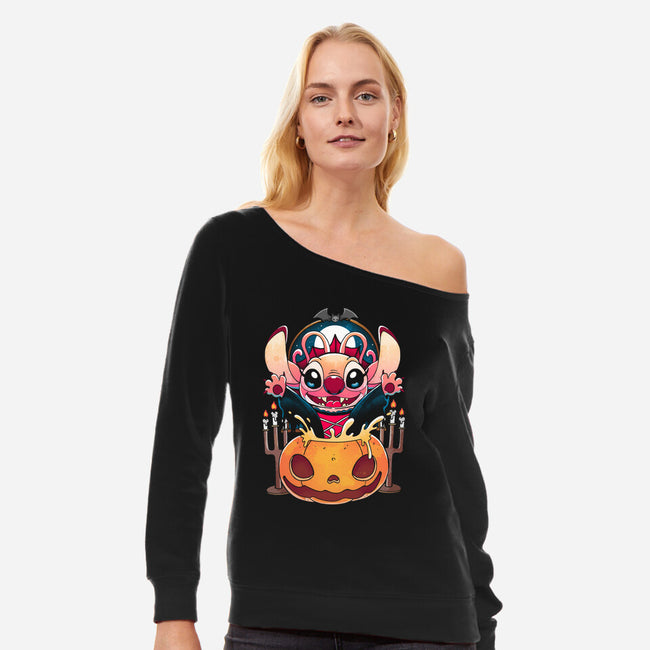 Sweet Pumpkin Experiment-Womens-Off Shoulder-Sweatshirt-Vallina84