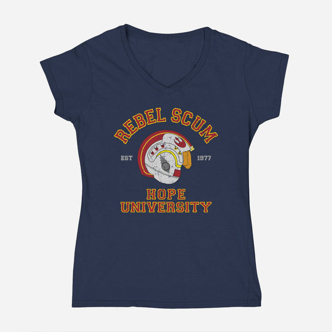 Rebel University-Womens-V-Neck-Tee-sebasebi