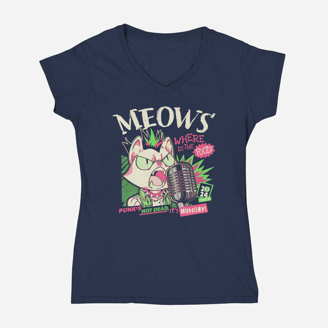 The Meows-Womens-V-Neck-Tee-Estudio Horta