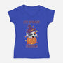 It's Spooky Season Now-Womens-V-Neck-Tee-Alexhefe