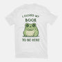 I Closed My Book To Be Here-Womens-Fitted-Tee-kg07