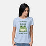 I Closed My Book To Be Here-Womens-Basic-Tee-kg07