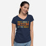 Don't Judge Books-Womens-V-Neck-Tee-kg07