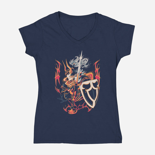 The Warrior-Womens-V-Neck-Tee-1Wing