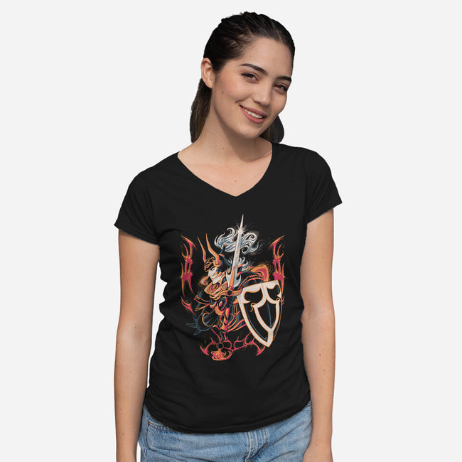 The Warrior-Womens-V-Neck-Tee-1Wing