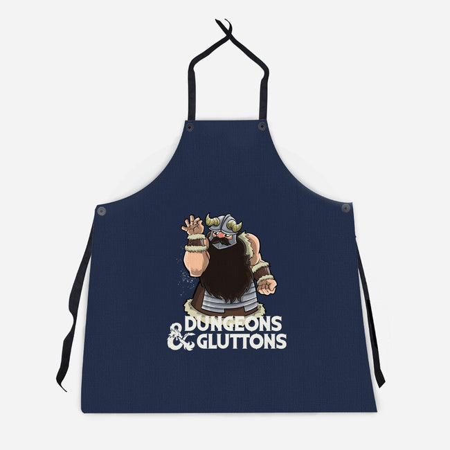 Dungeons And Gluttons-Unisex-Kitchen-Apron-zascanauta