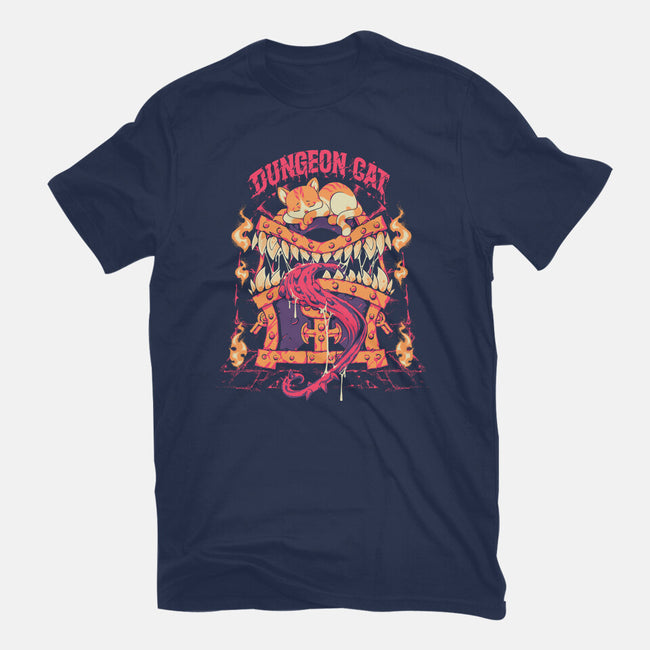 Dungeon Cat-Womens-Fitted-Tee-Estudio Horta