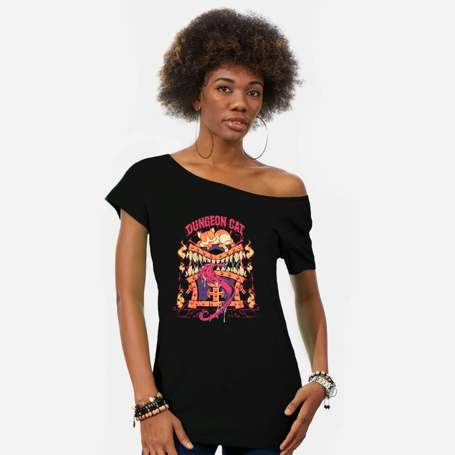 Dungeon Cat-Womens-Off Shoulder-Tee-Estudio Horta