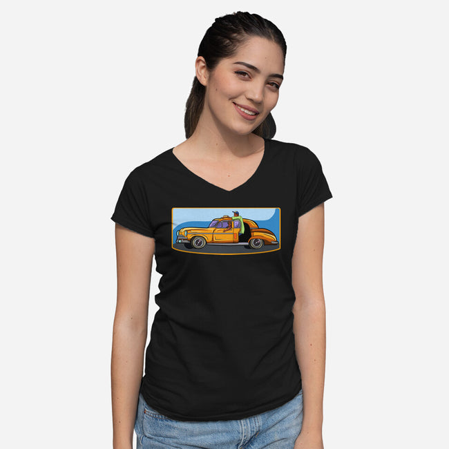 Let's Go To Bel Air-Womens-V-Neck-Tee-nickzzarto