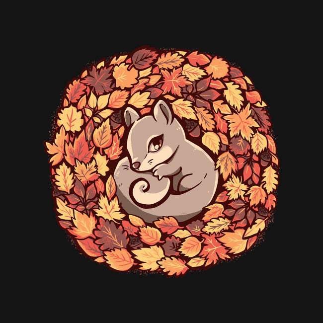 Squirrel Upon Autumn Leaves-None-Polyester-Shower Curtain-TechraNova