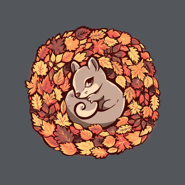 Squirrel Upon Autumn Leaves-None-Fleece-Blanket-TechraNova