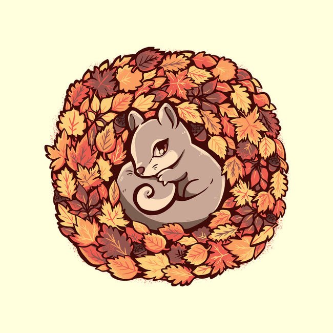 Squirrel Upon Autumn Leaves-Mens-Premium-Tee-TechraNova