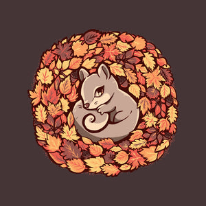 Squirrel Upon Autumn Leaves