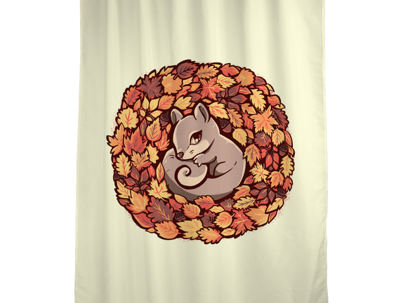 Squirrel Upon Autumn Leaves