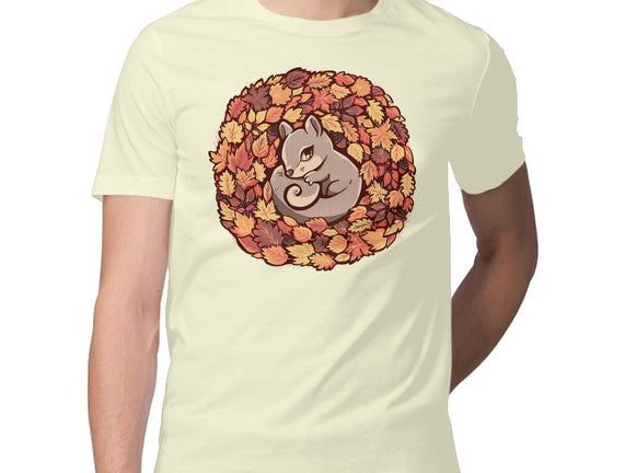 Squirrel Upon Autumn Leaves