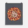 Squirrel Upon Autumn Leaves-None-Matte-Poster-TechraNova