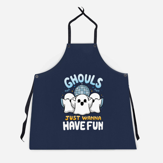 Fun Ghouls-Unisex-Kitchen-Apron-Vallina84