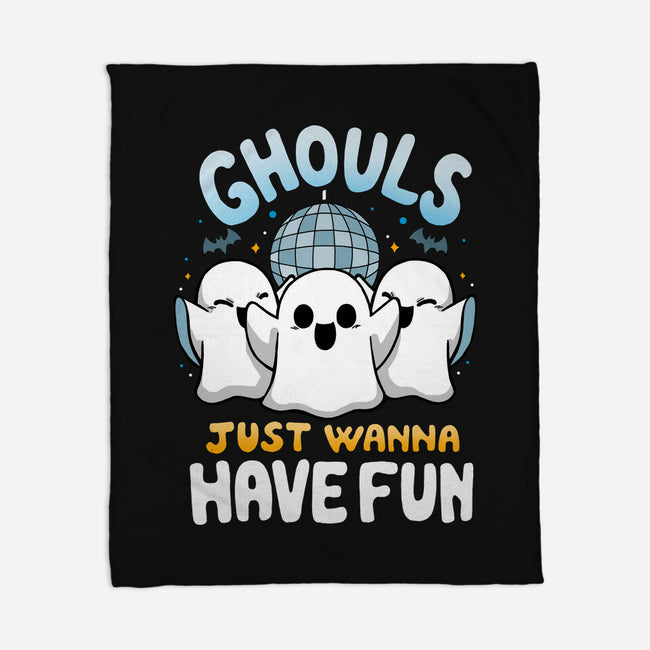 Fun Ghouls-None-Fleece-Blanket-Vallina84