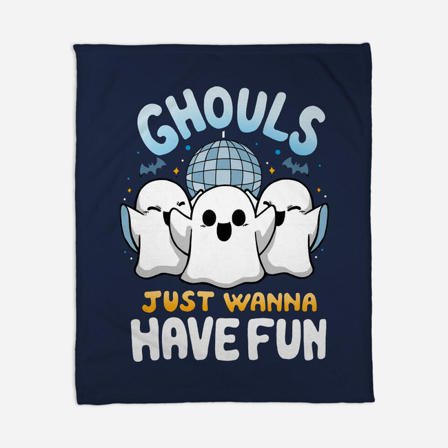 Fun Ghouls-None-Fleece-Blanket-Vallina84