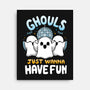 Fun Ghouls-None-Stretched-Canvas-Vallina84