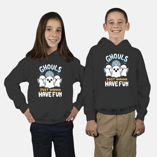 Fun Ghouls-Youth-Pullover-Sweatshirt-Vallina84