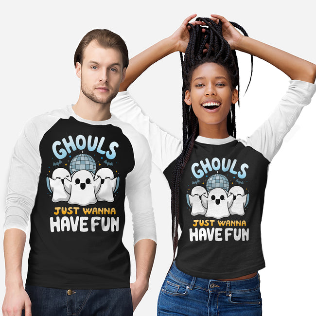 Fun Ghouls-Unisex-Baseball-Tee-Vallina84