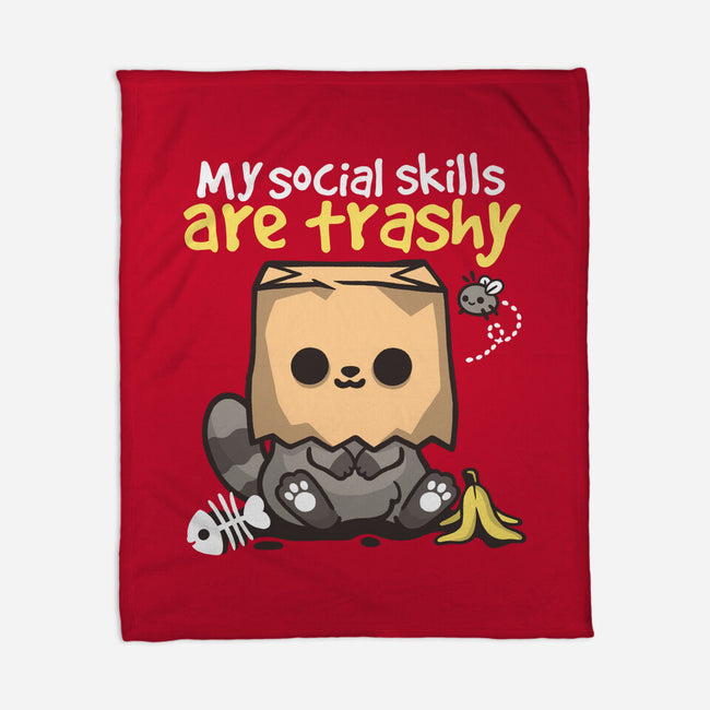 Trashy Social Skills-None-Fleece-Blanket-NemiMakeit