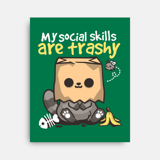 Trashy Social Skills-None-Stretched-Canvas-NemiMakeit