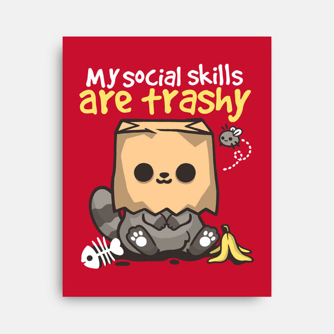 Trashy Social Skills-None-Stretched-Canvas-NemiMakeit