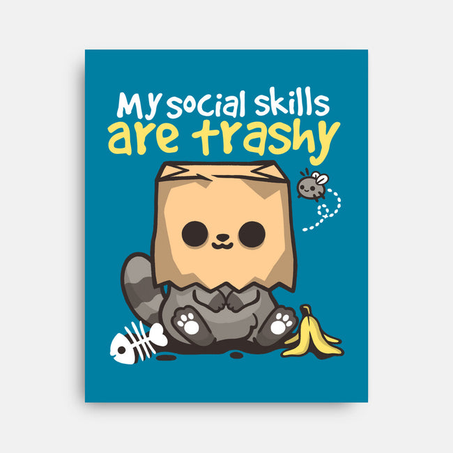 Trashy Social Skills-None-Stretched-Canvas-NemiMakeit