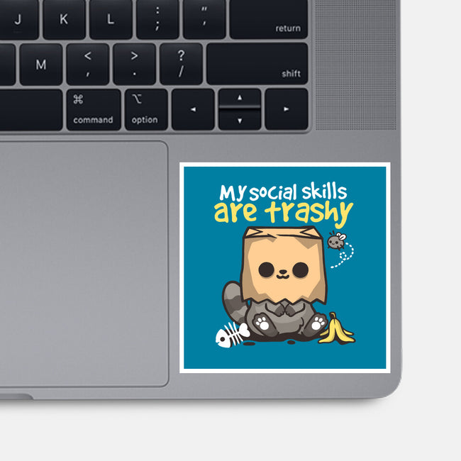 Trashy Social Skills-None-Glossy-Sticker-NemiMakeit