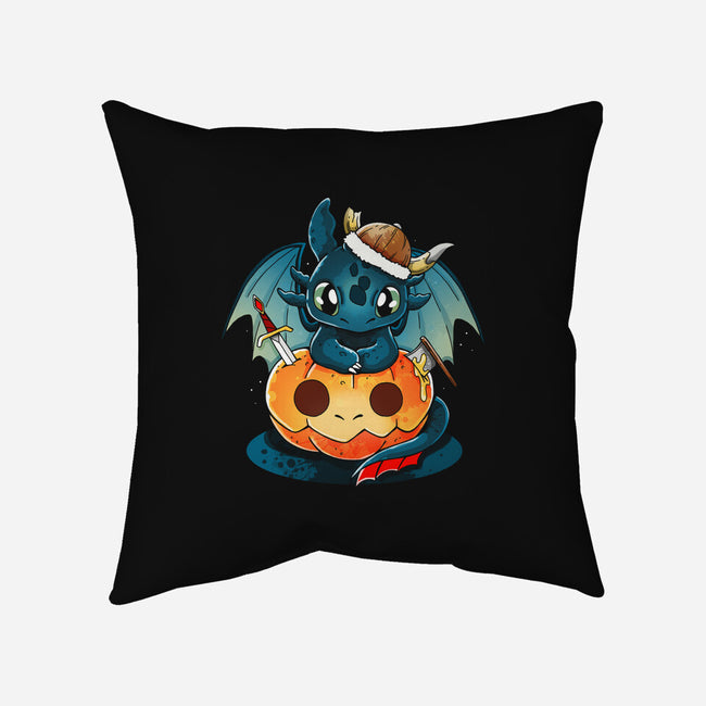 Dragon Pumpkin-None-Removable Cover w Insert-Throw Pillow-Vallina84