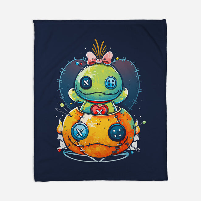 Voodoo Pumpkin-None-Fleece-Blanket-Vallina84