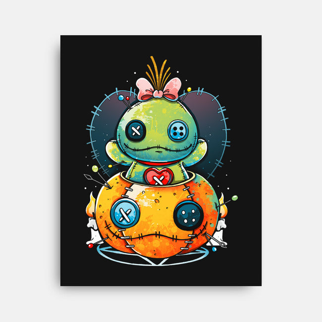 Voodoo Pumpkin-None-Stretched-Canvas-Vallina84