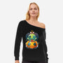 Voodoo Pumpkin-Womens-Off Shoulder-Sweatshirt-Vallina84