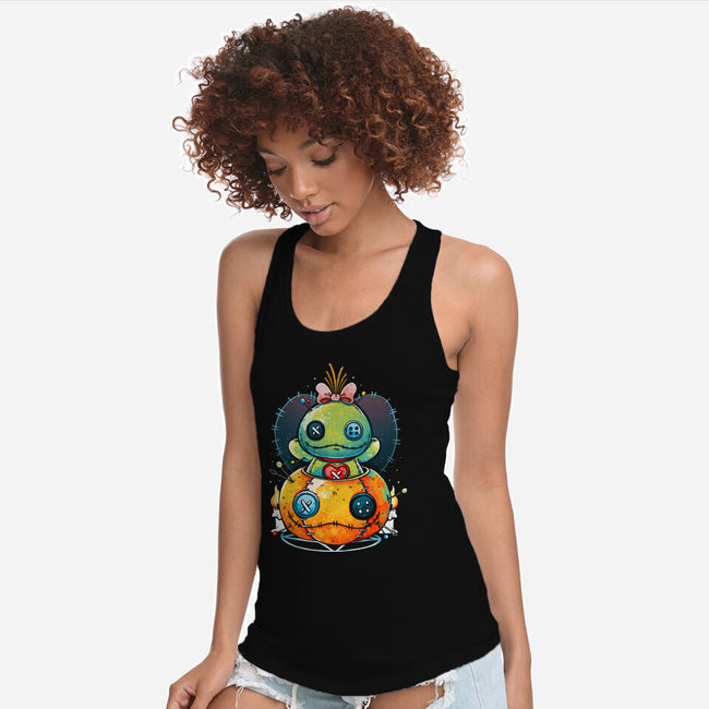 Voodoo Pumpkin-Womens-Racerback-Tank-Vallina84