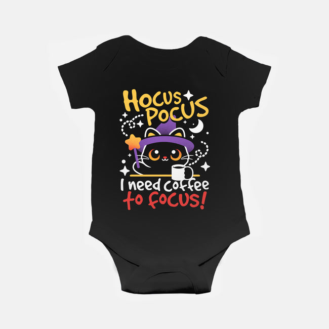 Need Coffee To Focus-Baby-Basic-Onesie-NemiMakeit