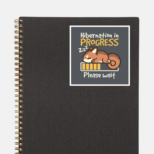 Hibernation In Progress Squirrel-None-Glossy-Sticker-NemiMakeit