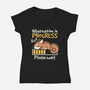 Hibernation In Progress Squirrel-Womens-V-Neck-Tee-NemiMakeit