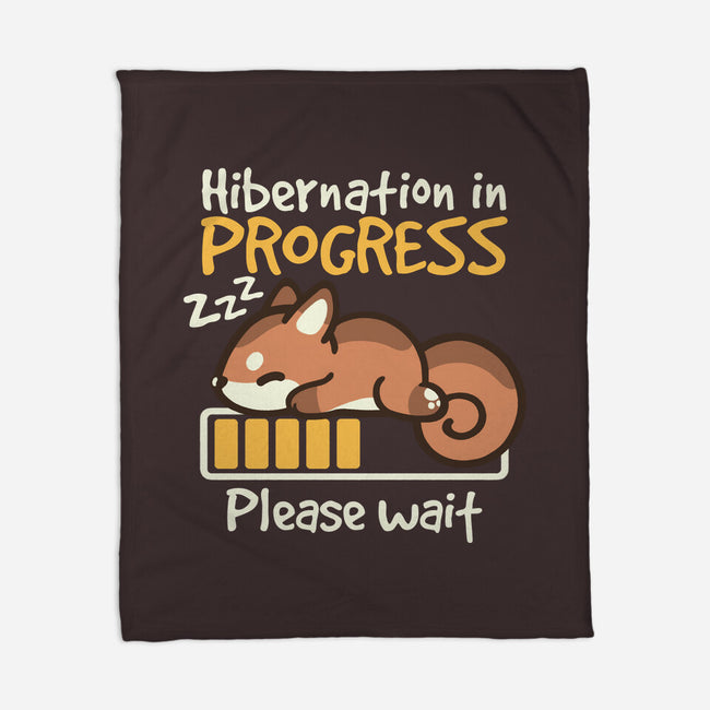 Hibernation In Progress Squirrel-None-Fleece-Blanket-NemiMakeit