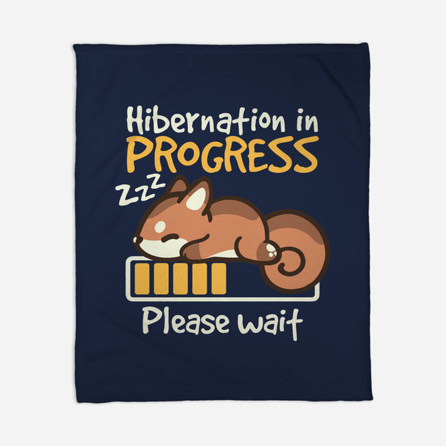 Hibernation In Progress Squirrel-None-Fleece-Blanket-NemiMakeit