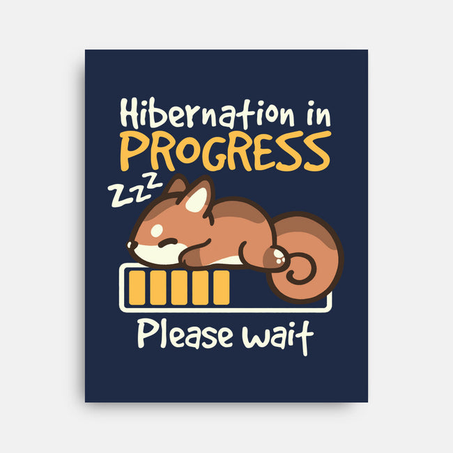 Hibernation In Progress Squirrel-None-Stretched-Canvas-NemiMakeit