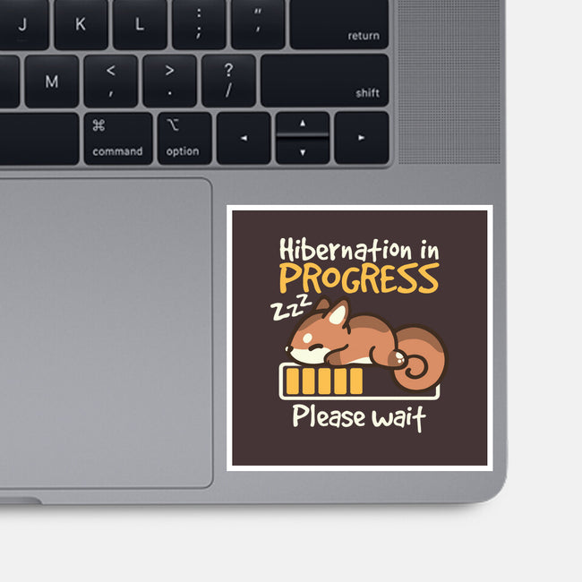 Hibernation In Progress Squirrel-None-Glossy-Sticker-NemiMakeit