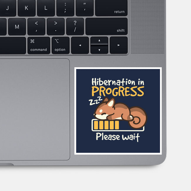 Hibernation In Progress Squirrel-None-Glossy-Sticker-NemiMakeit